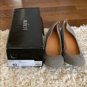 Jcrew suede flats never worn